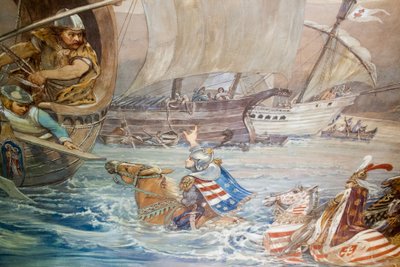 Vay Titusz salva la vita del re Zsigmond nella battaglia di Nicopoli da Ferenc Lohr